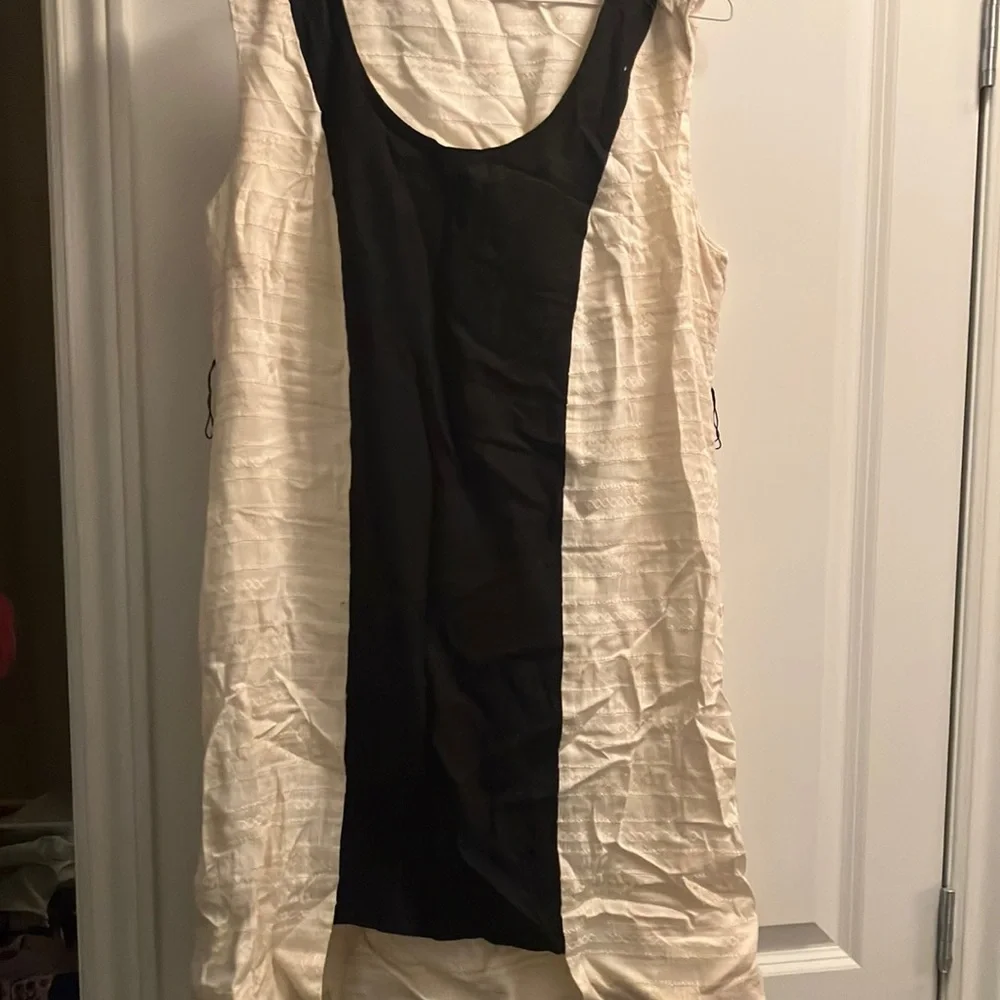 Eve Gravel Elegant Black and Cream Dress - Picture 8 of 12
